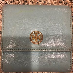 Leather Tory Burch trifold wallet